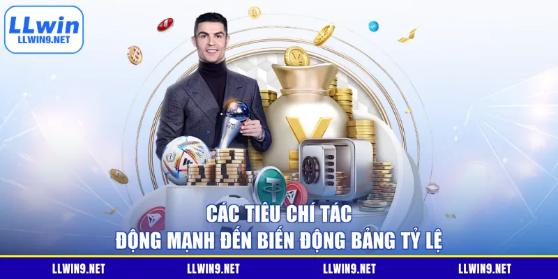 Các tiêu chí tác động mạnh đến biến động bảng tỷ lệ
