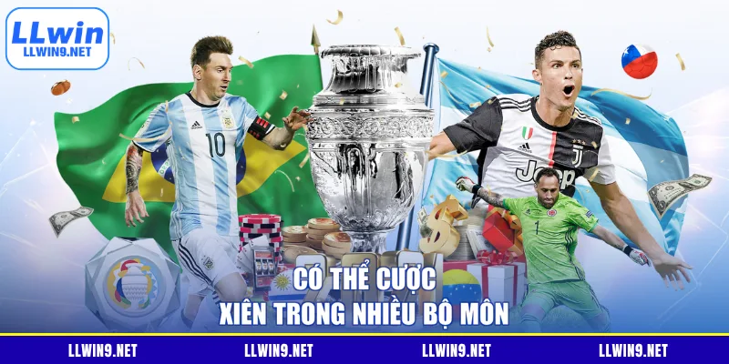 Có thể cược xiên trong nhiều bộ môn