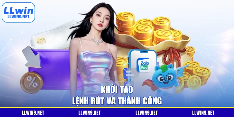 Khởi tạo lệnh rút và thành công